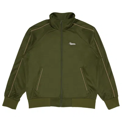 Pre-owned Supreme Tricot Track Jacket 'olive' In Green