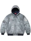 Supreme Trompe L'oeil Bomber Jacket In Blue