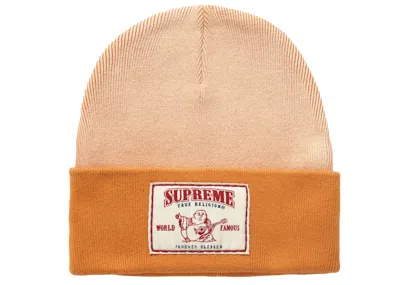 Pre-owned Supreme True Religion Beanie In Dusty Orange