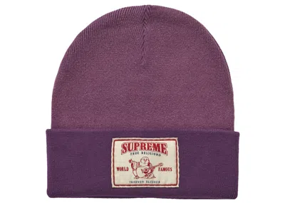 Pre-owned Supreme True Religion Beanie In Purple