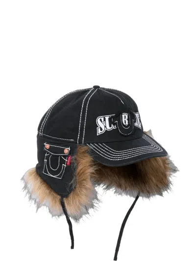 Supreme True Religion® Earflap Baseball Cap In Black