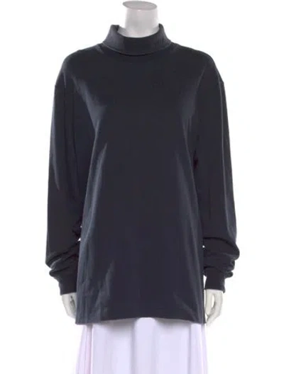 Pre-owned Supreme Turtleneck Long Sleeve Sweatshirt In Blue