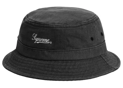 Pre-owned Supreme Twill Crusher Hat In Black