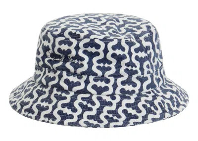 Pre-owned Supreme Twill Crusher Hat In Navy Blue Monogram