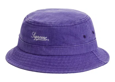Pre-owned Supreme Twill Crusher Hat In Purple