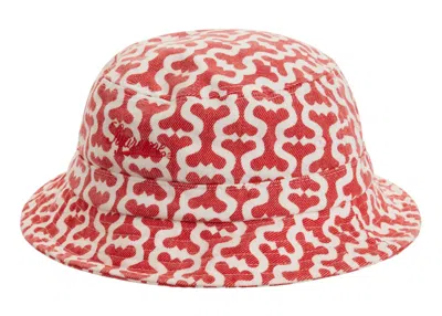 Pre-owned Supreme Twill Crusher Hat In Red Monogram