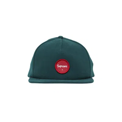 Pre-owned Supreme Twill Patch 5-panel 'teal' | Men's Size Onesize In Blue