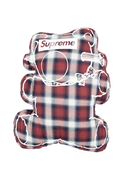Pre-owned Supreme Undercover Bear Pillow In Plaid
