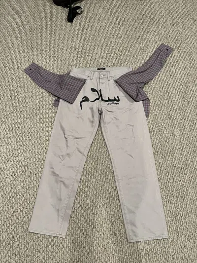Pre-owned Supreme Undercover Flannel Waisted Peace Builder Jeans In Brown