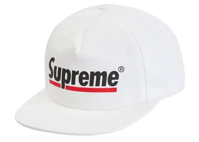 Pre-owned Supreme Underline 5panel (ss20) In White