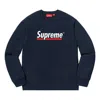 Supreme Underline Crewneck 'navy White' In Blue