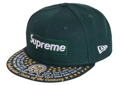 Pre-owned Supreme Undisputed Box Logo New Era Fitted Hat In Dark Green