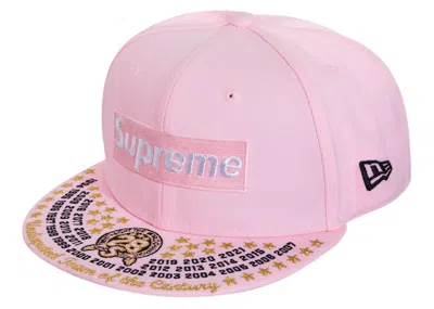 Pre-owned Supreme Undisputed Box Logo New Era Fitted Hat In Pink