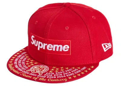 Pre-owned Supreme Undisputed Box Logo New Era Fitted Hat In Red