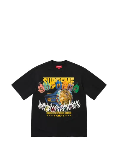 Supreme Undisputed Crystal-embellished T-shirt In Black