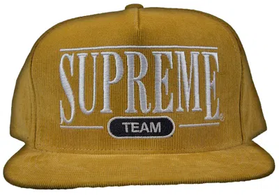 Pre-owned Supreme University 5 Panel Hat In Gold
