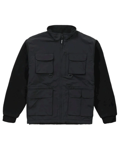 Pre-owned Supreme Upland Fleece Jacket Black Size Large Vest Polartec