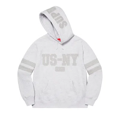 Pre-owned Supreme Us-ny Hooded Sweatshirt 'ash Grey'