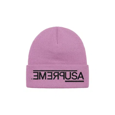 Pre-owned Supreme Usa Beanie 'violet' In Purple