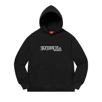 Pre-owned Supreme Usa Hooded Sweatshirt 'black'