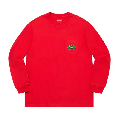 Pre-owned Supreme Vampire Boy Long-sleeve Pocket Tee 'red' | Men's Size L