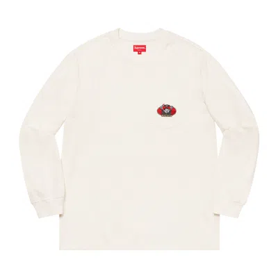 Pre-owned Supreme Vampire Boy Long-sleeve Pocket Tee 'natural' | Cream | Men's Size L In White