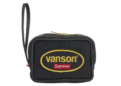Pre-owned Supreme Vanson Leathers Cordura Mesh Wrist Bag In Black