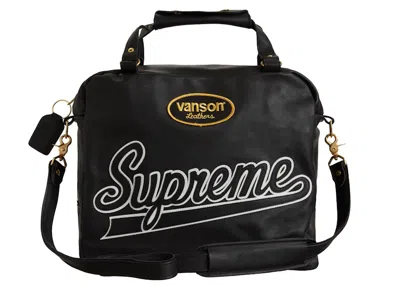 Pre-owned Supreme Vanson Leathers Spider Web Bag In Black