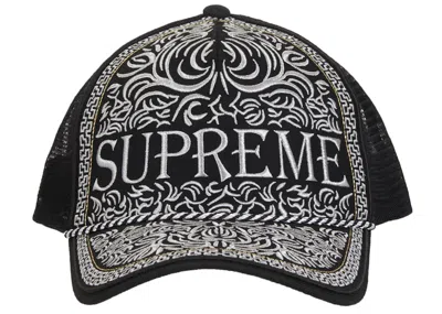 Pre-owned Supreme Vaquero Mesh Back 5panel In Black