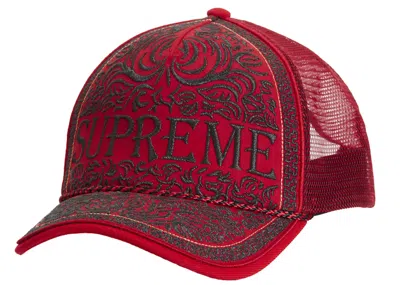 Pre-owned Supreme Vaquero Mesh Back 5panel In Red