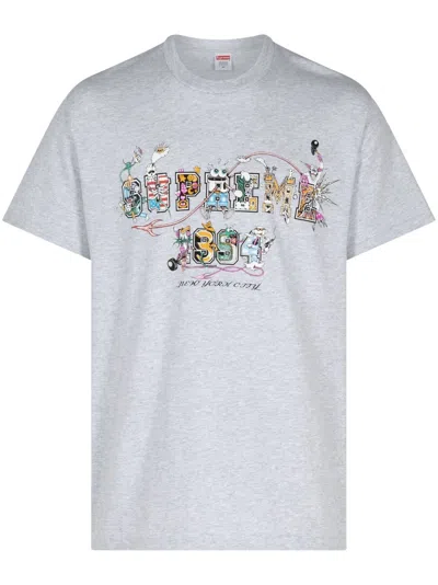 Supreme Varsity Cotton T-shirt In Grau