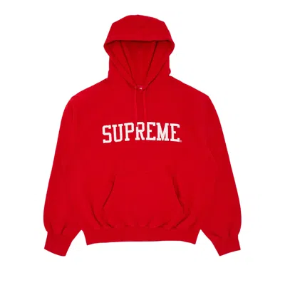 Pre-owned Supreme Varsity Hooded Sweatshirt 'red'