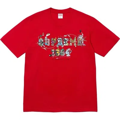 Supreme Varsity Logo T-shirt 'red'