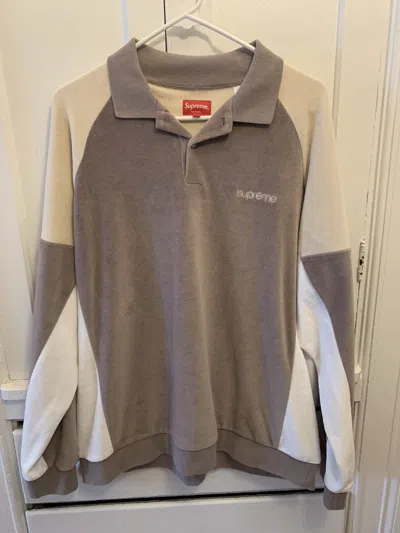 Pre-owned Supreme Velour Sweater In Grey