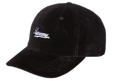 Pre-owned Supreme Velvet 2tone 6panel In Black