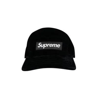 Pre-owned Supreme Velvet Camp Cap 'black'