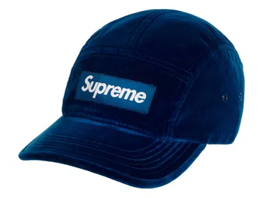 Pre-owned Supreme Velvet Camp Cap (fw20) In Dark Teal