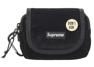 Pre-owned Supreme Velvet Mini Pouch In Black