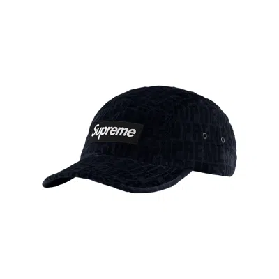 Pre-owned Supreme Velvet Pattern Camp Cap 'black' | Men's Size Onesize