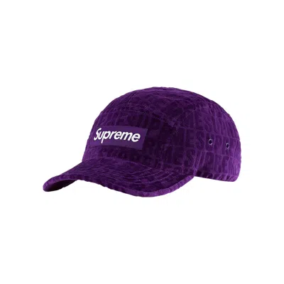 Pre-owned Supreme Velvet Pattern Camp Cap 'purple' | Men's Size Onesize