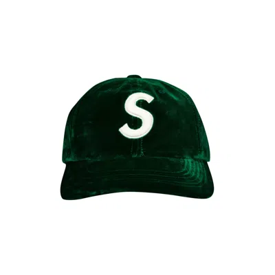Pre-owned Supreme Velvet S Logo 6-panel 'green' | Men's Size Onesize