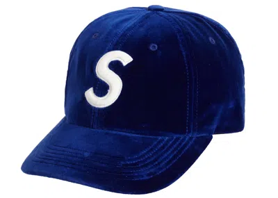 Pre-owned Supreme Velvet S Logo 6panel In Royal