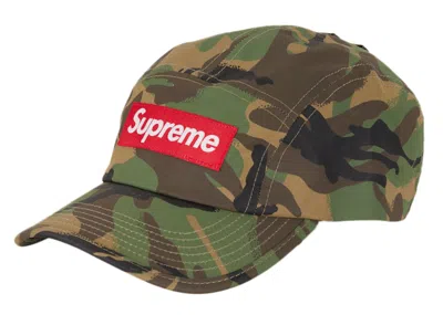 Pre-owned Supreme Ventile Camp Cap In Woodland Camo