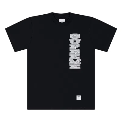 Pre-owned Supreme Vertical Logo Tee 'black' | Men's Size L
