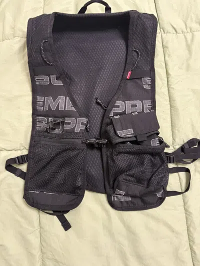 Pre-owned Supreme Vest Backpack In Black