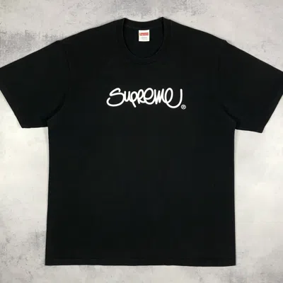 Pre-owned Supreme Vintage  Graffiti Script Arch Logo Tee Y2k Dope In Black