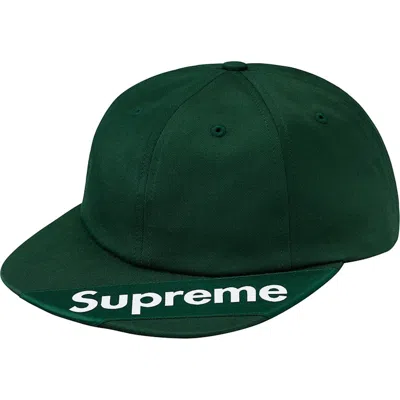 Pre-owned Supreme Visor Label 6panel In Dark Green