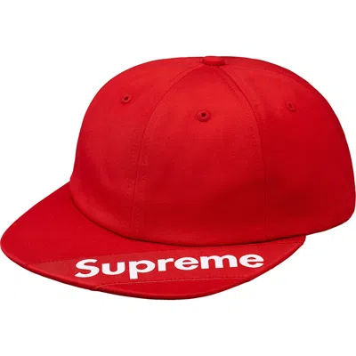 Pre-owned Supreme Visor Label 6panel In Red