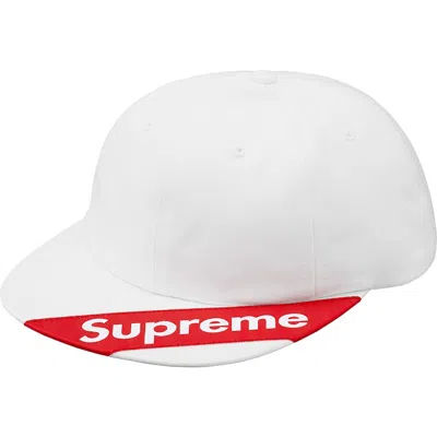 Pre-owned Supreme Visor Label 6panel In White