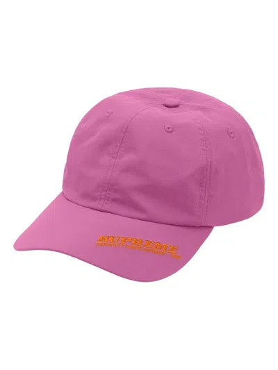 Supreme Visor Logo Panel Hat In Pink